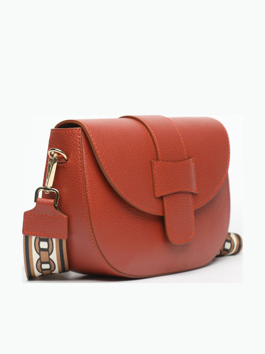 Leather Women's Shoulder Bag Navy Blue