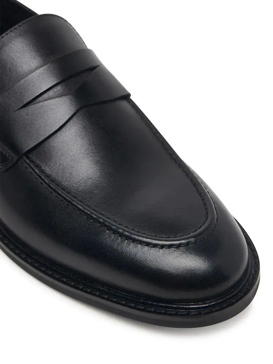 Leather Men's Loafers in Black