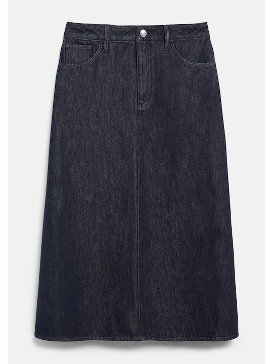 Midi-Jeansrock Blau
