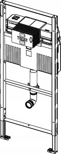 Tece Built-in Metal Corner Cistern for Low Pressure