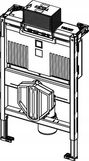 Tece Built-in Metal Corner Low-Pressure Toilet Cistern