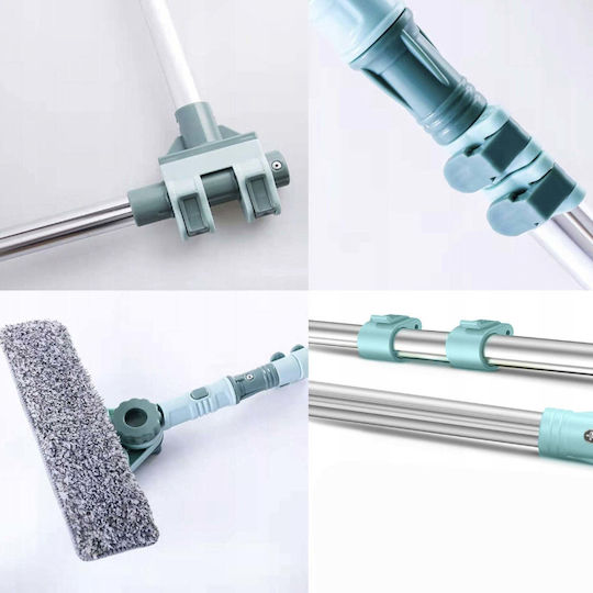 Strado Telescopic Window Cleaner 2 in 1 with Squeegee 69-145cm Turquoise