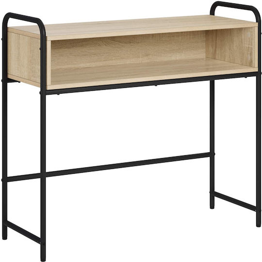 Console Table in Wood & Metal Brown L90xW33xH80.5 cm