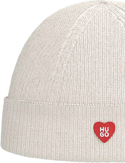 Women's Knitted Beanie in Ecru