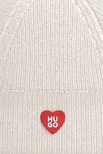 Women's Knitted Beanie in Ecru