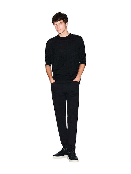 Armani Exchange Black Long-Sleeve Sweater