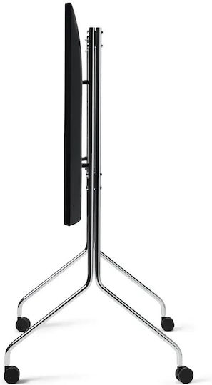 Tv Stand Wheels Pedestal Moon Rollin' Tall 55″–70″ Chrome