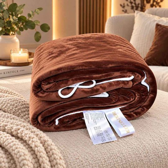 Kraft World TKSH-3 Brown King Size Washable Electric Blanket Brown 280W 200x180cm