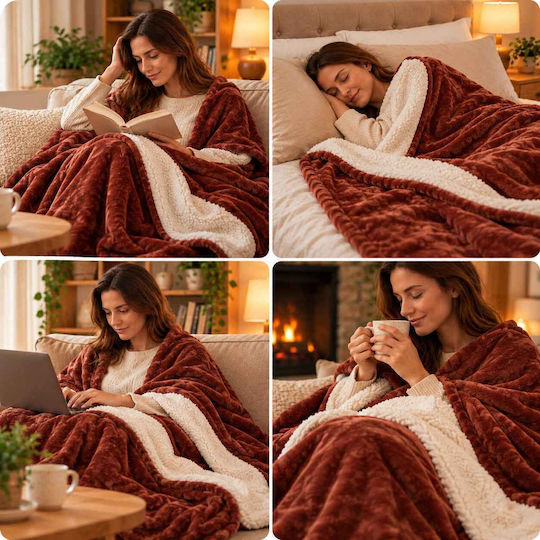 Kraft World TKSH-3 Brown King Size Washable Electric Blanket Brown 280W 200x180cm