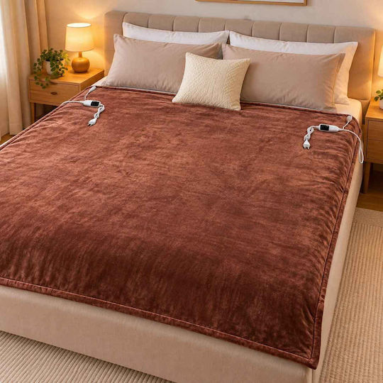 Kraft World TKSH-3 Brown King Size Washable Electric Blanket Brown 280W 200x180cm