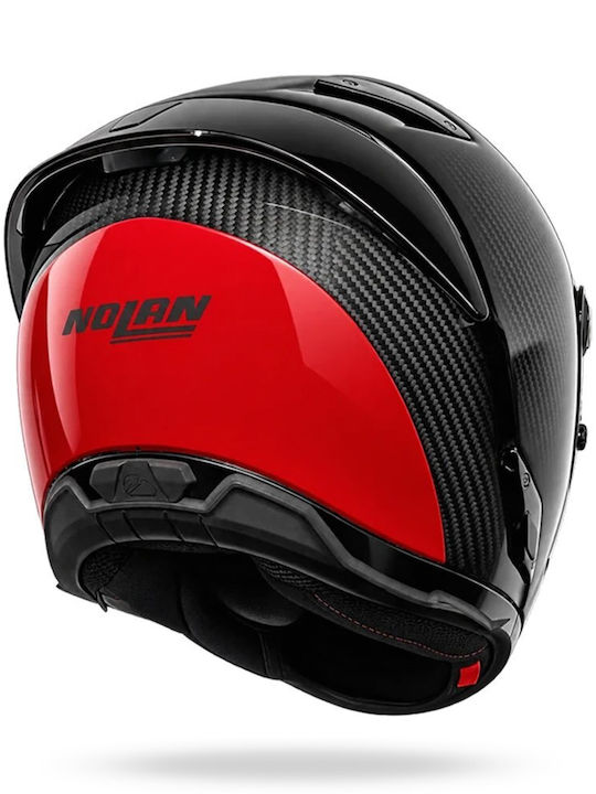 Nolan X-804 ST Ultra Carbon Stacco 345 Black/White/Red Full Face Motorcycle Helmet ECE 22.06 1390 g with Pinlock Nolan X-804 ST Ultra Carbon Stacco 345 Black/White/Red Full Face Motorcycle Helmet ECE 22.06 1390 g with Pinlock