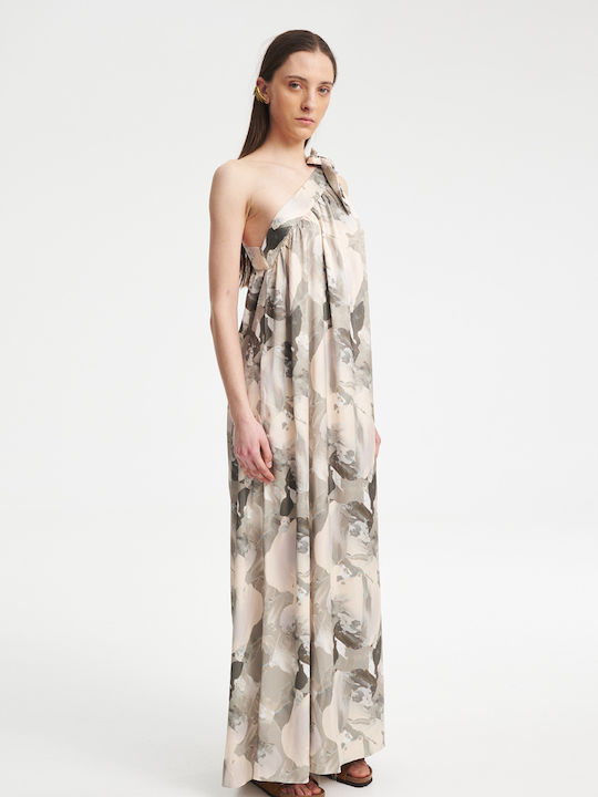 Sommer Maxi Abendkleid Beige