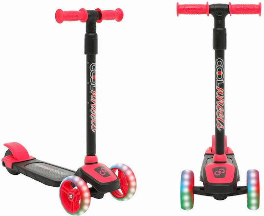 Kids Scooter Cool Wheels 3-Wheel with LED Lighting for 3+ Years Fuchsia