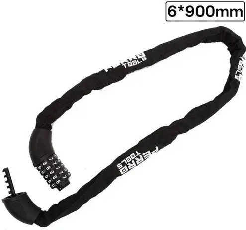 FerroTools Bicycle Cable Lock with Combination Black