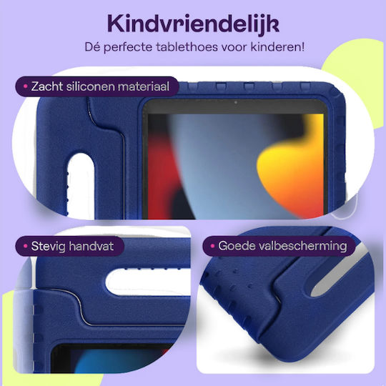 HappyCase Back Cover Ανθεκτική για Παιδιά Μπλε (Ipad 10.2" 2021 / 2020 / 2019)
