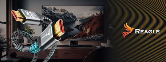 Baseus HDMI 2.1 HDMI кабел HDMI мъжки - HDMI мъжки 5 м Черен
