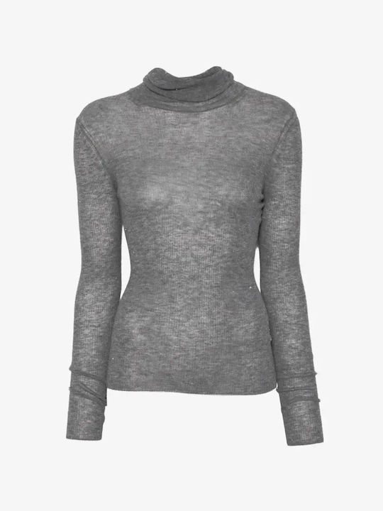 Women's Wool Turtleneck Sweater Black