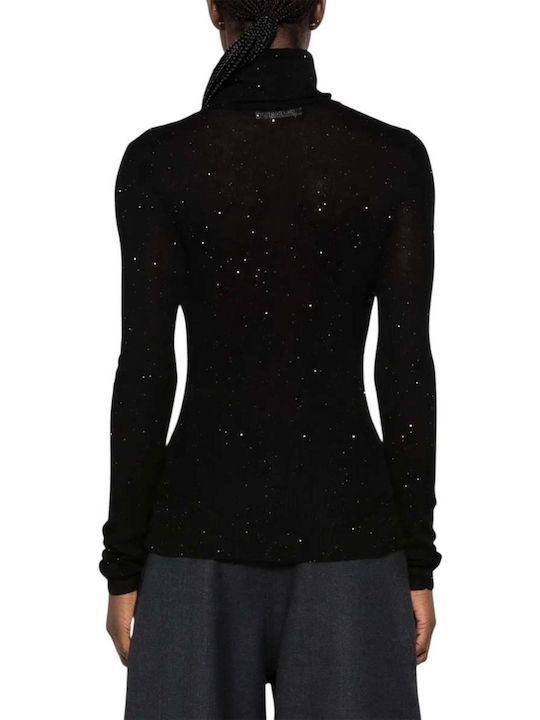 Women's Black Turtleneck Sweater