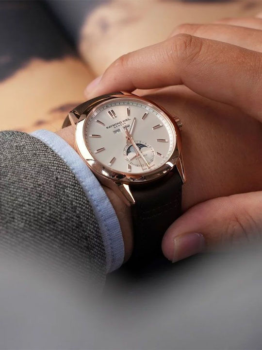 Freelancer Men's Watch 40mm Automatic with Brown Leather Strap