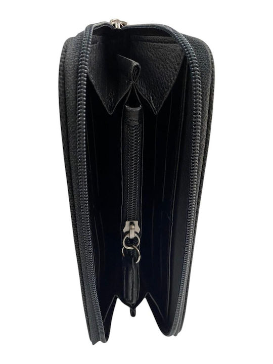 Roxie Large Black Leather Women's Wallet