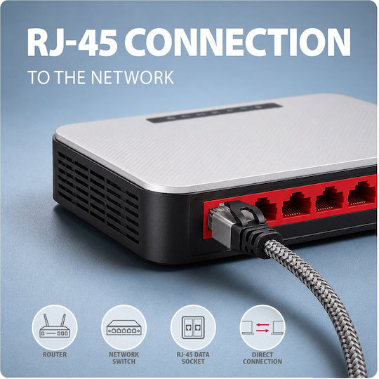 Axagon ADE-CM50 USB-C Netzwerkadapter mit kabelgebundener Ethernet-Verbindung