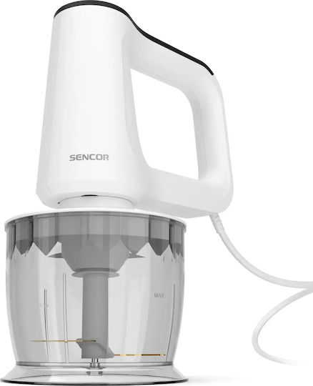 Blender de Mână cu Tijă din Inox 800W Alb