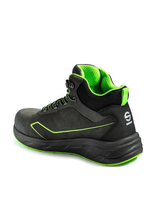 Sparco Esteban Waterproof Safety Boot Dark Grey Fluo Green S3S SR FO HRO SC CI ESD EN ISO 20345:2022+A1:2024 BTB0116B0E54 Sparco Esteban Waterproof Safety Boot Dark Grey Fluo Green S3S SR FO HRO SC CI ESD EN ISO 20345:2022+A1:2024 BTB0116B0E54