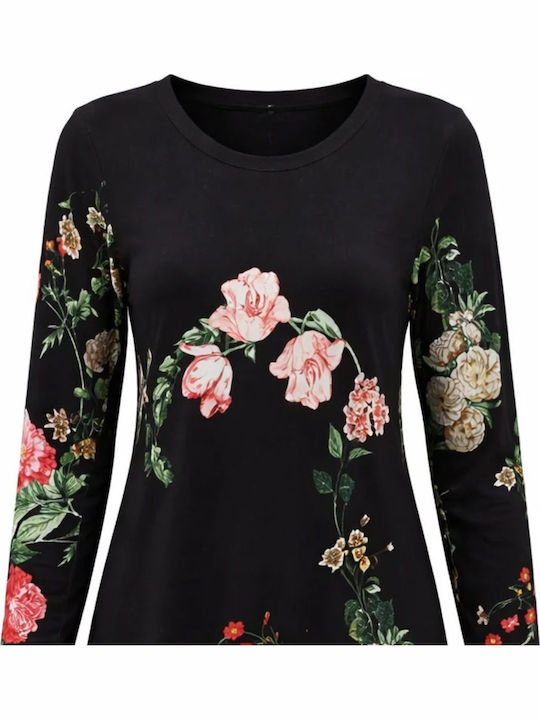 GoldenBay Winterliches Damen-Nachthemd Schwarz GoldenBay Winterliches Damen-Nachthemd Schwarz