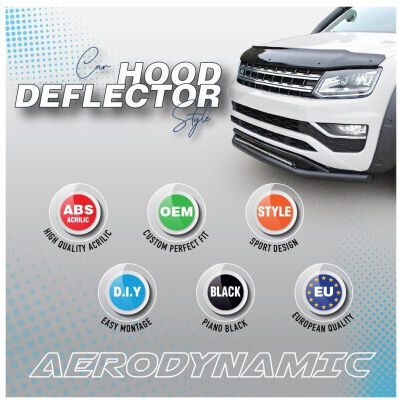 Motorhauben-Windabweiser Kompatibel Mit Ford Transit Custom 2012–2017 Smartic Modell Sma-000734