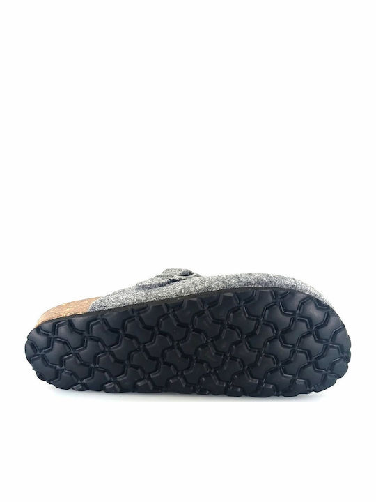 Anatomic Leather Clogs Women's Slippers Grey