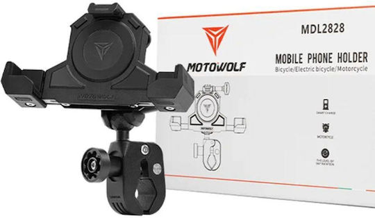 Motowolf Mdl2828 Βάση Κινητού Μοτοσυκλέτας με Ρυθμιζόμενο Βραχίονα για το Τιμόνι