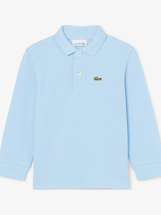Lacoste Детско Поло с Дълъг Ръкав Blue
