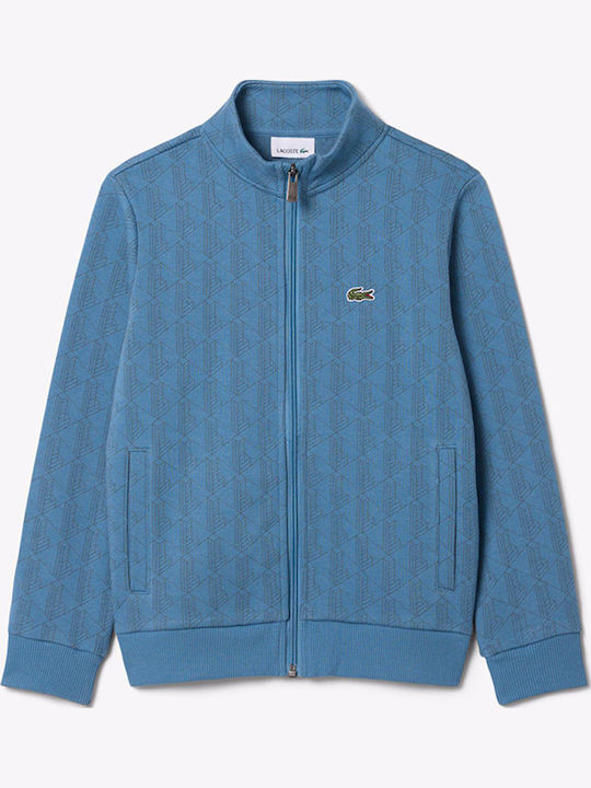 Lacoste Hanorac Cardigan pentru Copii cu Buzunare Blue