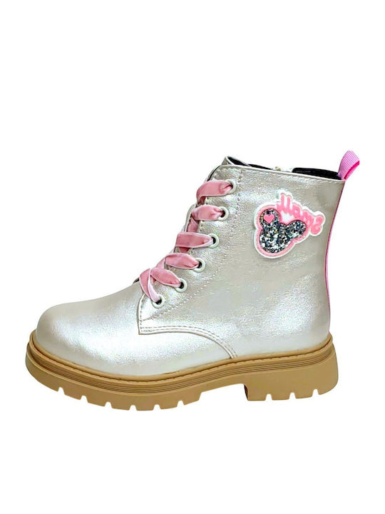 Kids Gold Ankle Boots