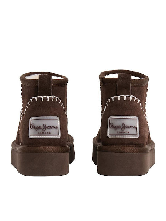 Dissy Etnic W Suede Conker Brown Wildleder Kinderstiefeletten Braun