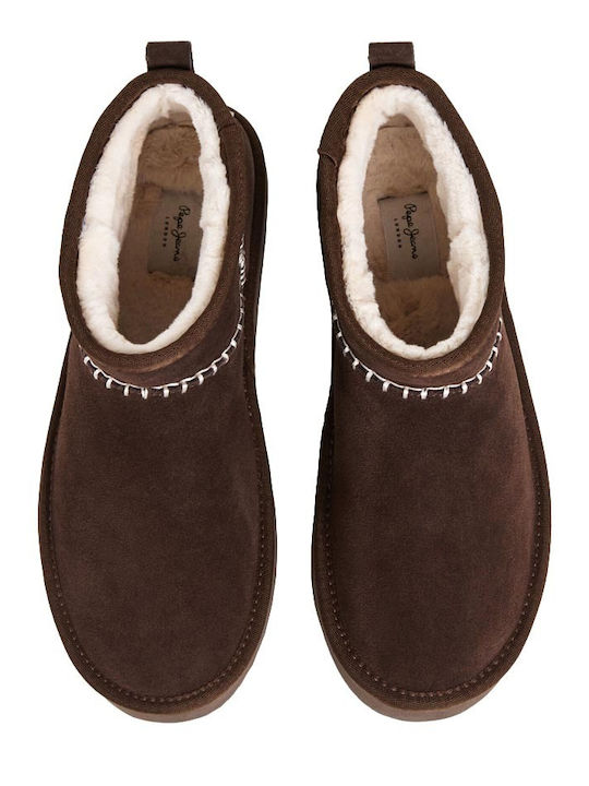 Dissy Etnic W Suede Conker Brown Wildleder Kinderstiefeletten Braun