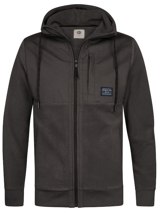 Men's Fleece Jacket with Hood Dark Grey