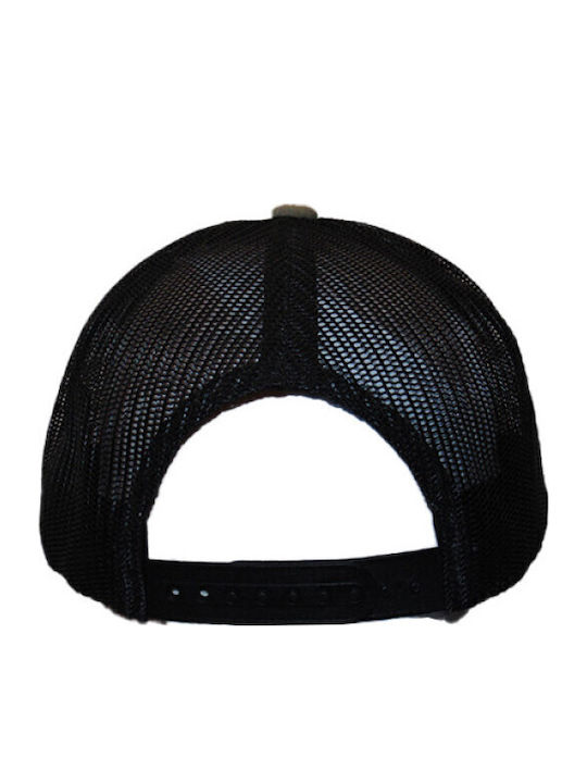 Шапка Jockey Trucker Logo Черно-бежевый Черный 6 панела Унисекс Черен 56–58 см