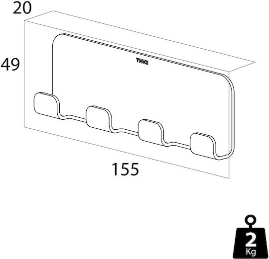 Tiger Colar Quadruple Hook Polished Stainless Steel 1314730346 1314730346