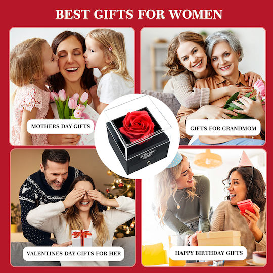 Eternal Rose Box Necklace “I Love You” 100 Languages White