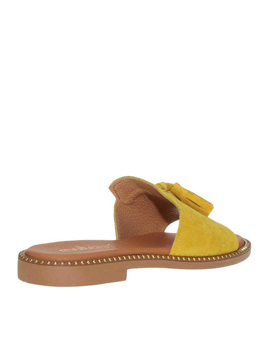 Yellow Leather Women's Sandals