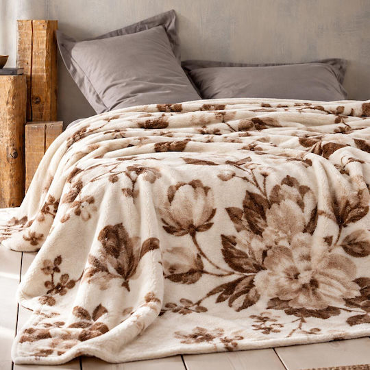 Chios Hellas Single Blanket 150x200cm Brown 35283-BROWN