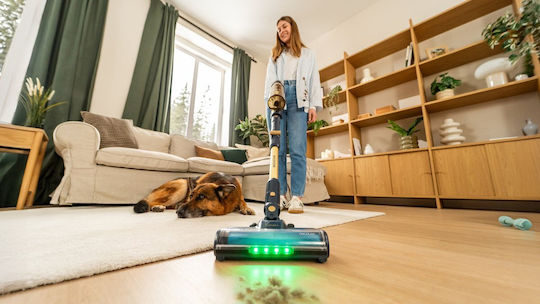 Cecotec Conga Rockstar RS80 Pet Flex Detect Επαναφορτιζόμενη Σκούπα 2 σε 1 Stick & Χειρός 33.6V Μπλε