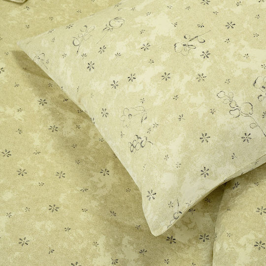 Melinen Demi Σετ Παπλωματοθήκη 165x245cm Μονή με Μαξιλαροθήκη Beige