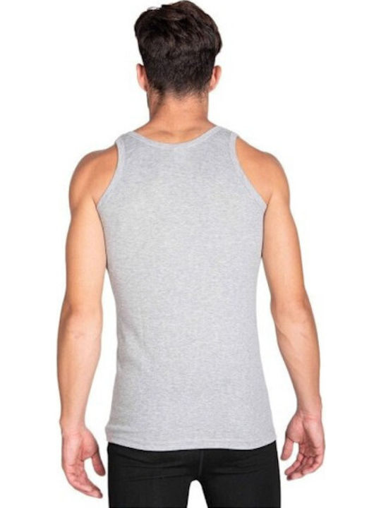 Ανδρικές Φανέλες Αμάνικες σε Γκρι Χρώμα 3Pack