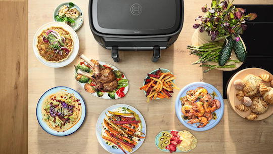 Air Fryer Series 4 cu Două Coșuri Detașabile de 9 l, Negru