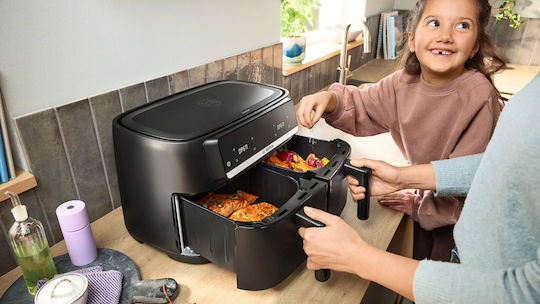 Air Fryer Series 4 cu Două Coșuri Detașabile de 9 l, Negru