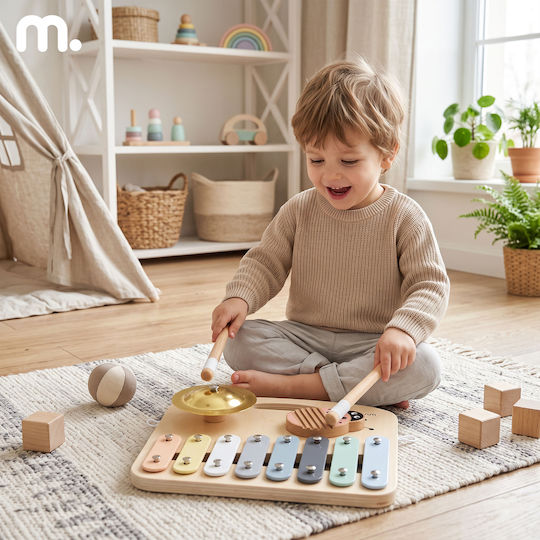 Musikinstrument aus Holz mit Musik und Sounds