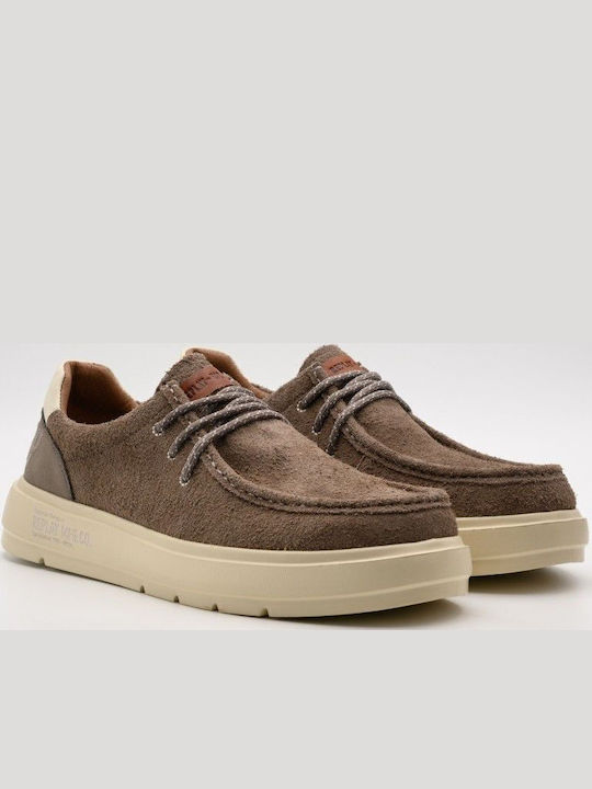 Suede Men's Loafers in Brown