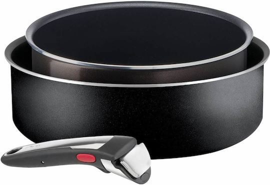 Tefal Ιngenio Σετ Μαγειρικά Σκεύη από Αλουμίνιο με Αντικολλητική Επίστρωση 3 τεμαχίων
